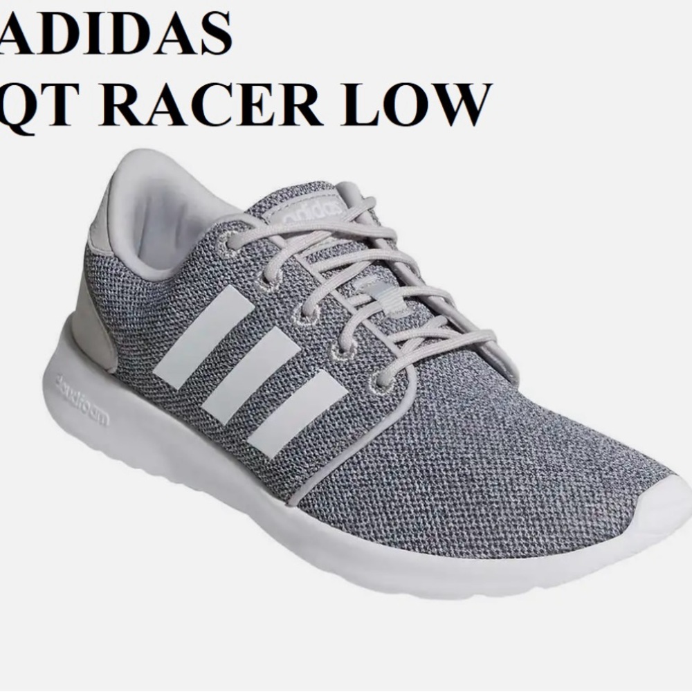 Adidas QT Racer Low in Gray and White size 8.5